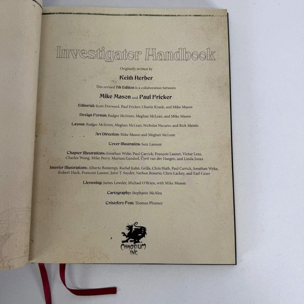 Call of Cthulhu Investigators Handbook (Call of Cthulhu Roleplaying), Keith Herb